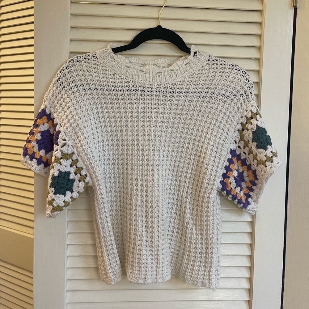Detailed Knit Short Sleeve Top